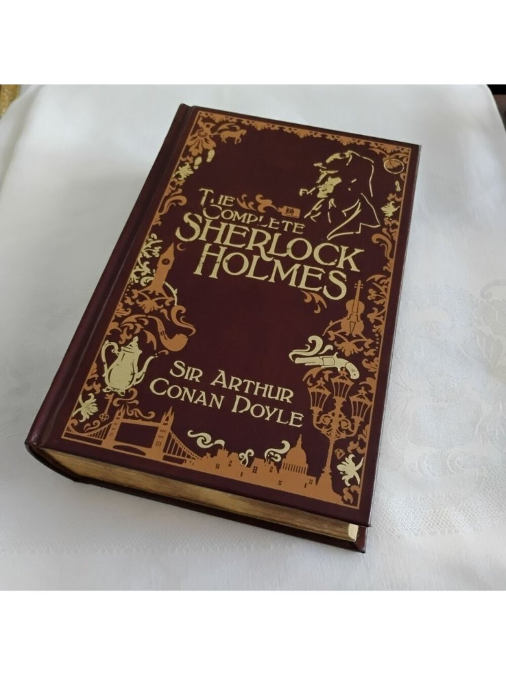 The Complete Sherlock Holmes Hardcover, Barnes & Noble 2009 Leather Brown Gilt - Picture 5 of 8
